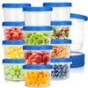 Freezer Containers with Twist Top Lids, Heavy Duty Round Airtight