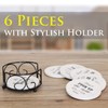 Funny Coasters for Drinks Absorbent with Holder | 6 Pcs