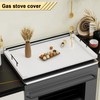 Noodle Board Stove Top Covers - White Wooden Stove Cover