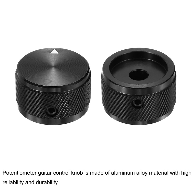 sourcing map 6 Pcs Aluminium Potentiometer Knobs, 1/4" (6mm) Universal