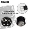 MILAKOO Studded Rivets Punk Leather Belts Hip Hop Hook and