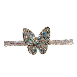 Avance Butterfly Butterfly Hair Clip Hair Accessories Bijou Women Pink White Adult Children Kids (White)