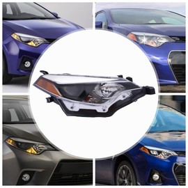 OUKANING - For 2014 2015 2016 Toyota Corolla Built in LED Projector Headlight Headlamp Assembly Replacement OE Factory Style Right Passenger Side