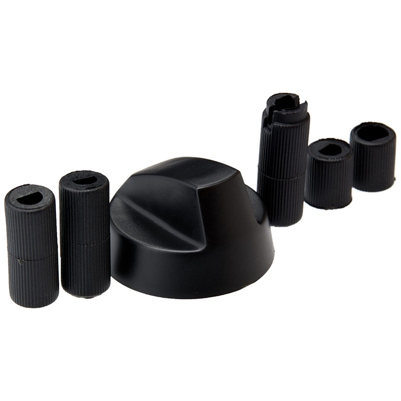 Paxanpax 14-UN-20 Universal Black Oven Knob with Five Adaptors