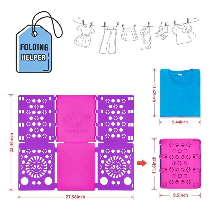 BoxLegend Version 3 Shirt Folding Board t Shirts Clothes Folder