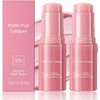 2PCS PDRN Pink Collagen Volume Multi Balm Stick, para Rostro