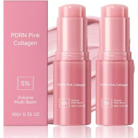 2PCS PDRN Pink Collagen Volume Multi Balm Stick, para Rostro y Cuerpo