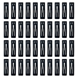 CYBAUG 40 Pcs Black Barrettes for Women and Girls,2.36 inch Metal Snap Hair Clips for Women in for Daily Hairstyling