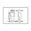 Wall Connector Black TM 72 EXC for Air Conditioning Duct
