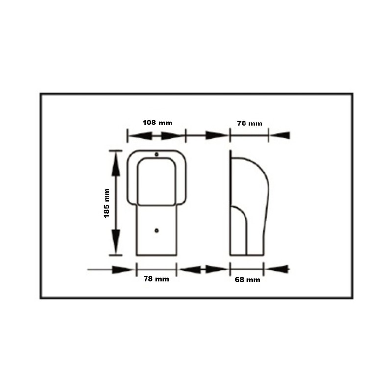 Wall Connector Black TM 72 EXC for Air Conditioning Duct
