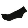 COUVER Black Men's/Women's 5 Finger Toe Socks Ankle, Small (1