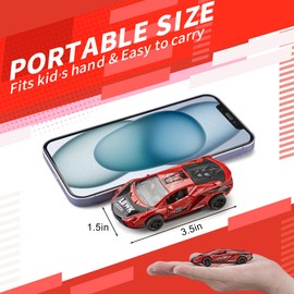 KIDAMI Pull Back Cars for Kids, Vehicles Toy Race Cars Toys, Diecast Cars Toy Playset with Door Openable, Friction Powered Cars Toys for Toddlers, Boys, Girls’ Educational Play (4 Pack)