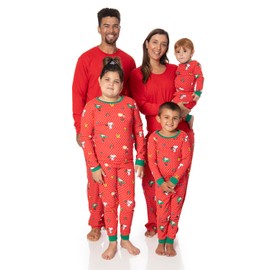 PEANUTS Snoopy Family Matching Pajamas Holiday Festive Nightwear Sleepwear 2-Piece Sets for Christmas with Woodstock Charlie Brown Linus for Men Women Kids Baby (Red Polka Dot, 14YR)