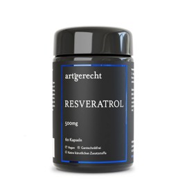 Artgerecht RESVERATROL – Hochdosiertes Trans-Resveratrol 500 mg | Mit BMT® Mikroverkapselung | Vegan & ohne Zusatzstoffe