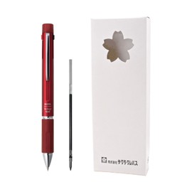 Sakura Crepas Multifunction Pen Ball Sign 4+1 Metallic Red 0.4mm Refill Set GB4M1004#519R