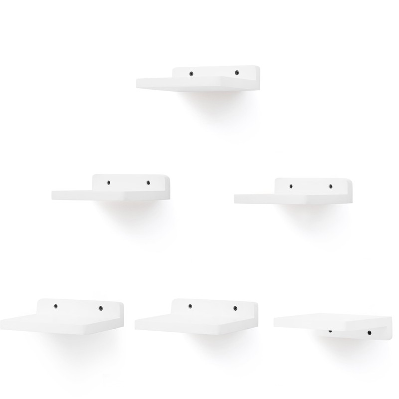 NIUBEST Small Floating Shelf, 5x6 Inch, Display Bars for Wall,
