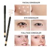 KISSIO Concealer Pencil,Under Eye Concealer,Cover Acne and Freckles,Brightener,Waterproof Long-lasting Concealer（03#WHEAT)