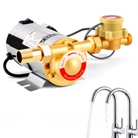 110V 100W Water Pressure Booster Pump for Home, Water Pressure Booster Pump with Automatic Water Flow Switch for Household Shower, Kitchen, Bathroom, Irrigation