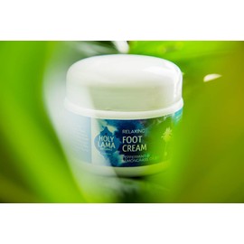 Holy Lama Ayurvedic Moisturising Foot Cream with Peppermint & Neem Oils Natural Luxurious Nourishing Body Vegan 250gr Pot