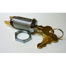 On/Off Switch Lock, Keyed Alike, Key Removable in Off Position.250 Terminal with 2 Keys & Nut; 30-1086-01