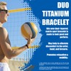 Phiten DUO Titanium Bracelet - Waterproof Sports Silicone Bracelet Wristband