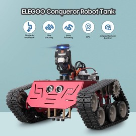 ELEGOO Conqueror Robot Tank Kit with UNO R3, Compatible with Arduino, STEM Projects & Toys for Kids, Teens, Adults, Robotics & Engineering Kits, Science | Coding | Programming Set, Gift for Boys Girls