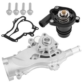Water Pump Thermostat Kit Compatible with 2013-2020 Buick Encore 2011-2016 Chevy Cruze 2012-2020 Chevy Sonic 2013-2020 Chevy Trax L4 1.4L Turbocharged Engine Replaces# AW6662 25192709 55565336 902808