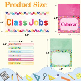 Class Jobs Chart for Classroom Preschool Job Helper Charts Pocket Bulletin Board Set for Back to School Kindergarten School Classroom Decor Supplies 75Pcs