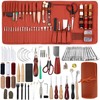 Dorhui Leather Working Tools Kit with Custom Storage Bag Leather