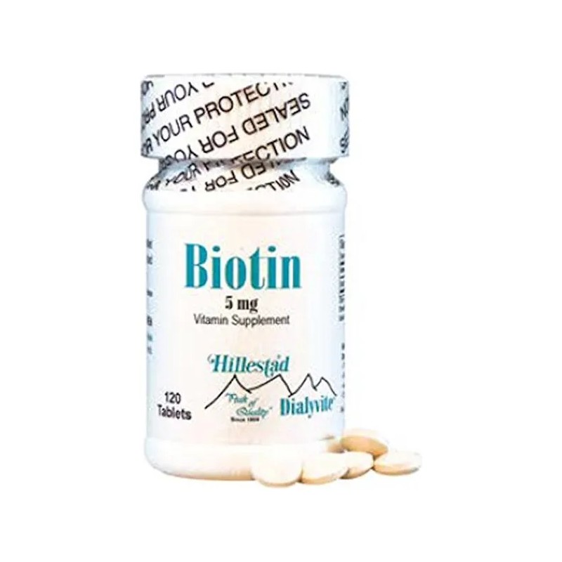Dialyvite Biotina 5mg 120 Tabletas Suplemento Vitamina