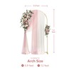 Ling's Moment Wedding Arch Backdrop Stand with Flowers - 7.2FT