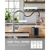 WEWE Kitchen Faucets with Pull Down Sprayer, Leak-Proof Stainless Steel