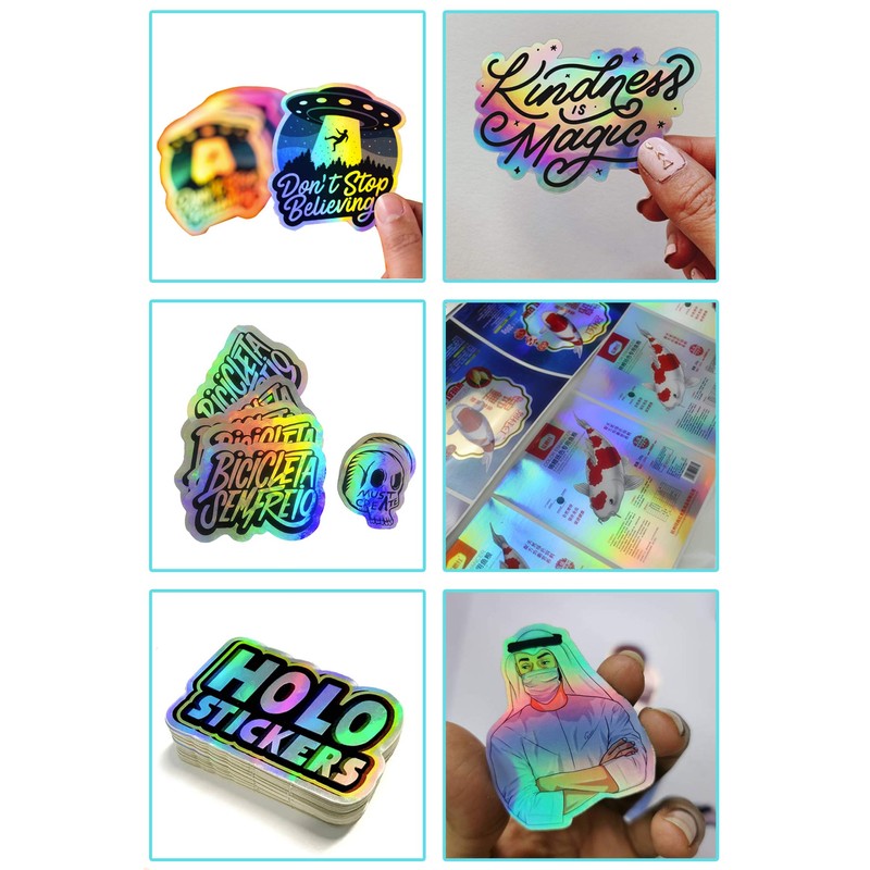 Cubic Coating Holographic Sticker Paper, A4 Size 20 Sheets Printable