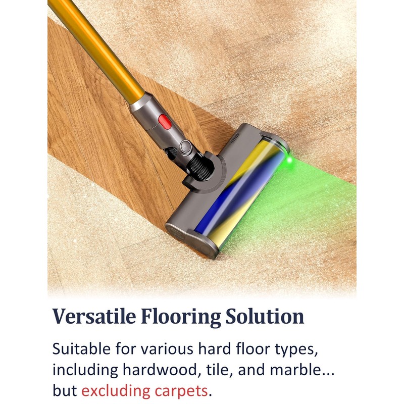 Vacuum Attachments with Dust Detect Green Light for Dyson V7