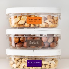 YIKIADA 10 Colour Rectangular Sticky Sticker 1.5 × 0.7 Inch Colour Coded Write on Labels for Office School Home 160 Pieces Per Pack