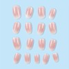 Press-on Nails Set, 24 Medium Full-coverage Pieces, Pink Shimmer Almond