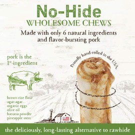 Earth Animal No-Hide Humanely-Raised Pork Small Natural Rawhide Alternative Dog Chew, 2 Chews