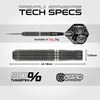 WINMAU Darts Callisto 24g 90% Professional Tungsten Steel Tip Darts