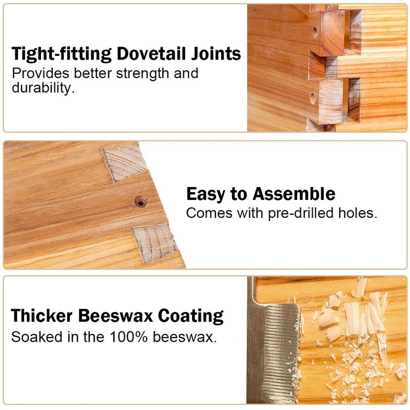 BeeCastle 10 Frame Assembled Medium Honey Super Bee Hive Box