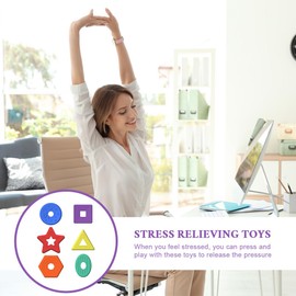 6 Stück Fidget Toys, Sensory Stones, Sensorik Spielzeug, Stressabbau Spielzeug Sensorische Stone, Anti Stress Spielzeug für Kinder und Erwachsene Sensorik