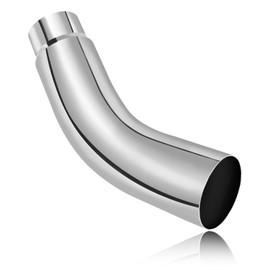 Soundforge 4 Inch ID Diesel Exhaust Elbow Tip, 4'' Inlet × 6'' Outlet × 23'' Long, Chrome-Plated Stainless Steel Turndown Exhaust Pipe, Side Exit Tailpipe for Pickup Trucks & Cars