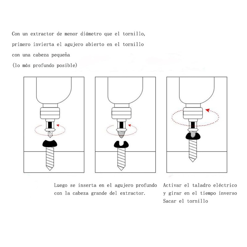 Juego de Extractores de Tornillos 5 Piezas Extractor de Tornillo