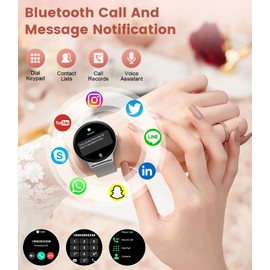 LIGE Fitness Smart Watch (Answer/Make Call), 1.43" AMOLED Waterproof Smart Watches for Women with 120+Sports Modes/Heart Rate Monitor/Sleep Tracker, Watches for Women for Android iOS