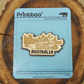 Printtoo Wooden Australia Sydney Gift Engraved Fridge Magnet Souvenir Collectibles