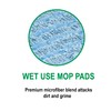 CleanAide Twist Yarn Microfiber Flat Mop Pad with Scrub Strips