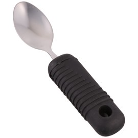 Sammons Preston 76030 Sure Grip Stainless Steel Spoon with Thick Rubber Handle