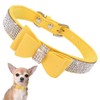 Puppy Dog Collar With Rhinestone Bow Knot Crystal Diamond Colorful