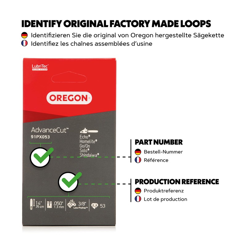 Oregon 91PX053E AdvanceCut Chainsaw Chain for 14-Inch (35 cm) Bar