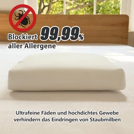 Mite Cover Mattresses 90 x 200 x 20, Allergy Sufferers Mattress Cover 90 x 200 cm, Anti Mite Mattress Cover, Encasing with Zip, Encasing Mattress Cover