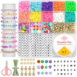 Riccioofy Stocking Stuffers for Kids - 3000 Clay Beads Bracelet Making Kit - Preppy Taylor Inspired Friendship Bracelets - Christmas Arts and Crafts Gift for Ages 6-12 Girl,Party Favors for Kids